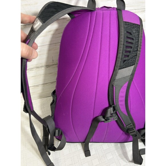 North Face Jester Backpack Hiking Camping Bag Purple Gray Womens Girls sleeping main image 8